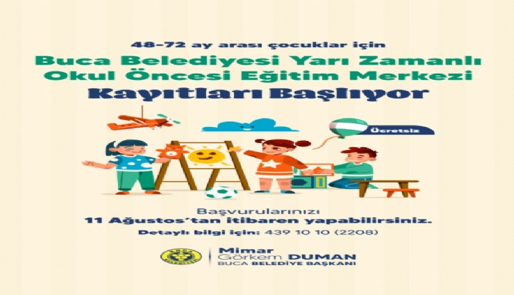 Buca Belediyesi’nden minik Bucalılara ücretsiz eğitim olanağı