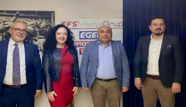 AK Partili Narlı ve Çömlekçi'den Egeli Gazete 'ye ziyaret