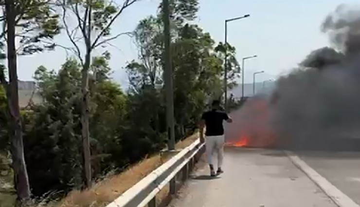 18 milyonluk Posche cayır cayır yanarken kapıları kilitlendi: İzmirli işadamı ölümden döndü