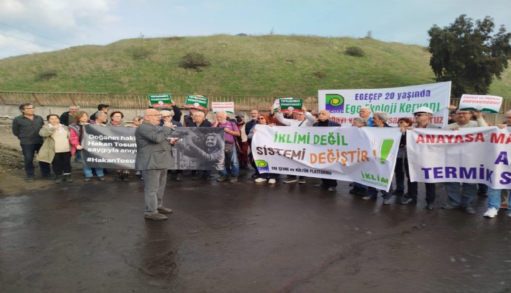 Termik santral önünde basın açıklaması: Anayasa mahkemesi kararı uygulansın, İZDEMİR Aliağa kapatılsın