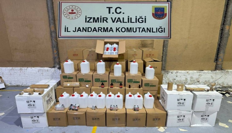 İzmir'de sahte içki operasyonu: 2 bin 850 litre etil alkol ele geçirildi