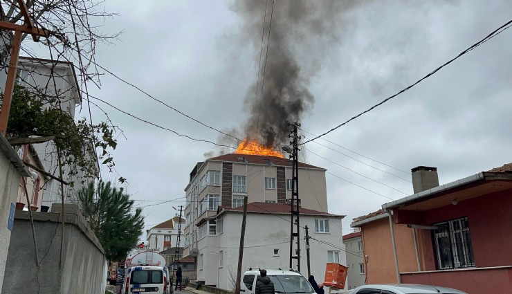 Tekirdağ'da korkutan apartman yangını