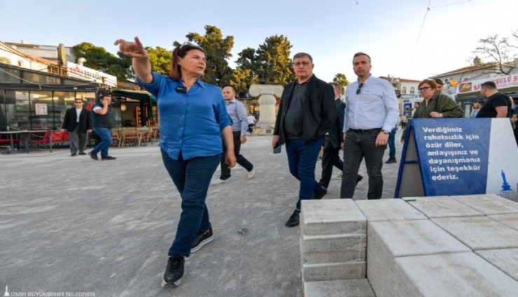 Başkan Tugay Foça'da incelemelerde bulundu