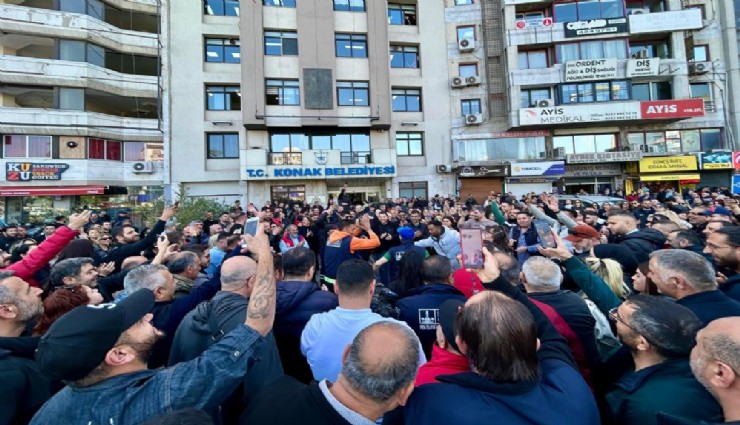 Konak Belediyesi işçileri iş yavaşlattı