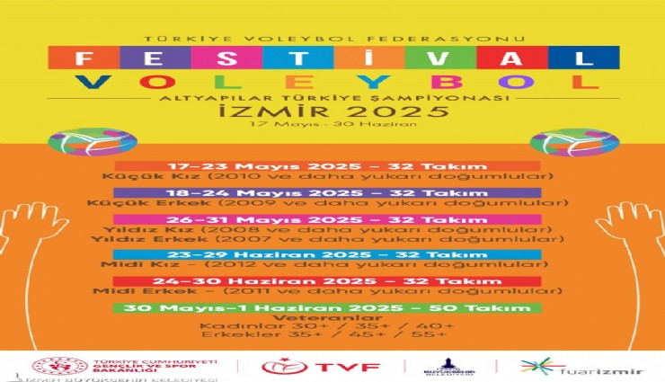 İzmir’de 160 takım voleybol için sahaya çıkıyor: Festival Voleybol Altyapılar Türkiye Şampiyonası başlıyor