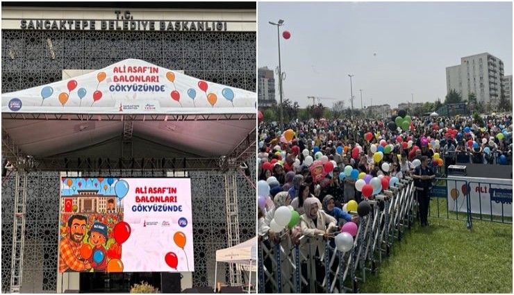 Kanseri yenen Ali Asaf Demir için binlerce kişi balon uçurdu