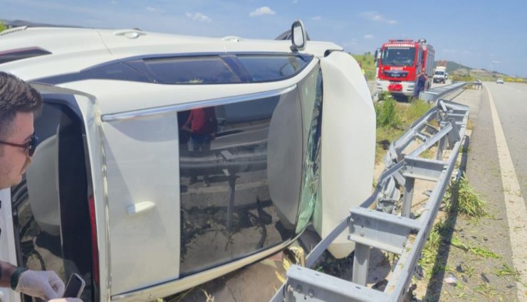 Kontrolden çıkan cip takla attı: 2 yaralı