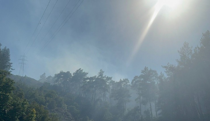 Marmaris'te ciğerler yanıyor: 13 helikopter, 2 uçak, 20 arazözle müdahale sürüyor