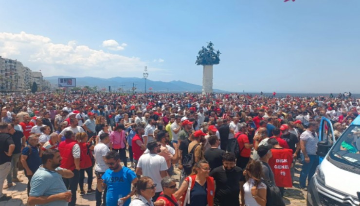Sendika yöneticileri pazartesiyi işaret etti: Yüz binlerle İzmir’i kırmızıya boyayacağız