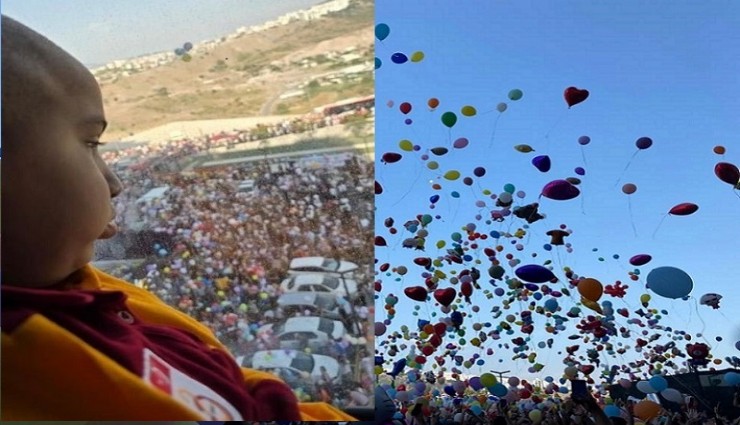İzmir’de balonlar 6 yaşındaki Erhan ve arkadaşlarının umudu için uçuruldu