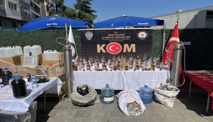 İzmir ve Yalova'da tonlarca sahte alkol ve tarihi eser ele geçirildi: 6 tutuklama
