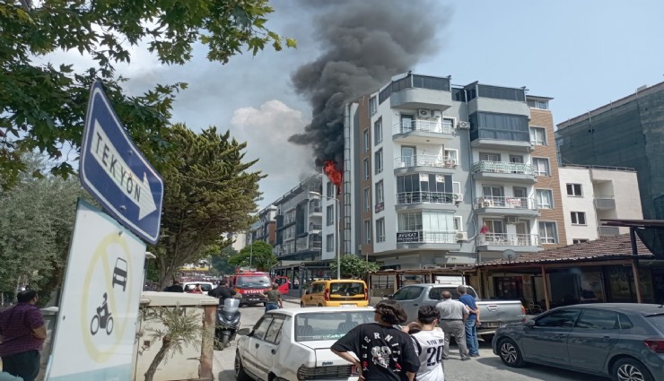 Kuşadası'nda yangın paniği