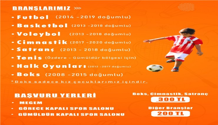 Menderes’te yaz spor okulları başlıyor