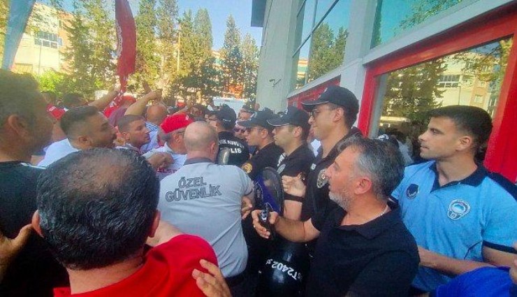 Büyükşehir'de gergin dakikalar: Çevik kuvvet araya girdi