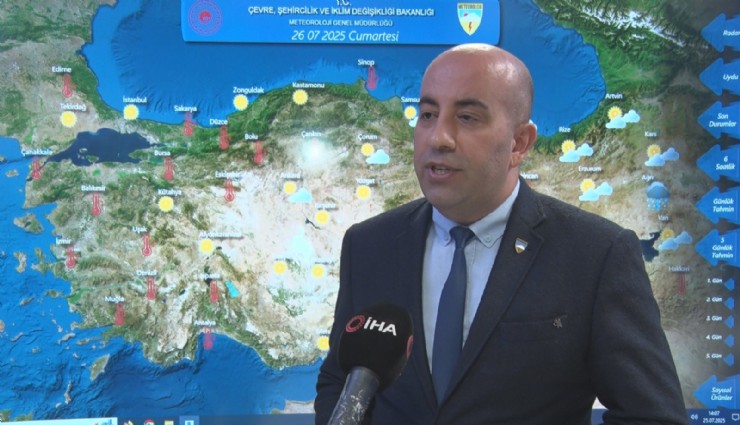 Hava Tahmin Uzmanı Yüksel: 