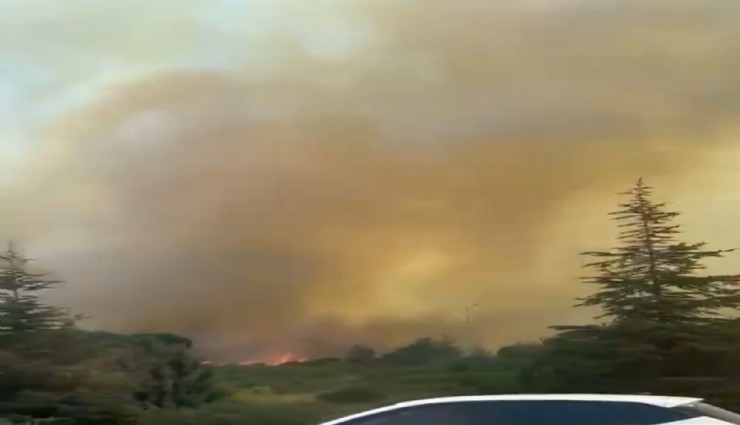 İzmir yanıyor: Buca Kaynaklar'da yangın yolu kapattı