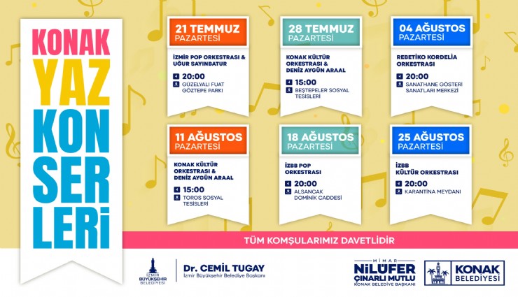 Konak Yaz Konserleri başlıyor
