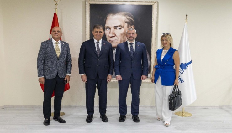 İEF konukları Belarus ve Hırvatistan’dan Başkan Tugay’a ziyaret: Ekonomik ve turizm ilişkilerini güçlendirilmek isteniyor