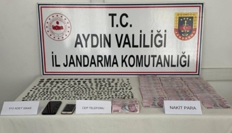 Aydın’da tarihi eser kaçakçılığı: 512 adet tarihi sikke ele geçirildi