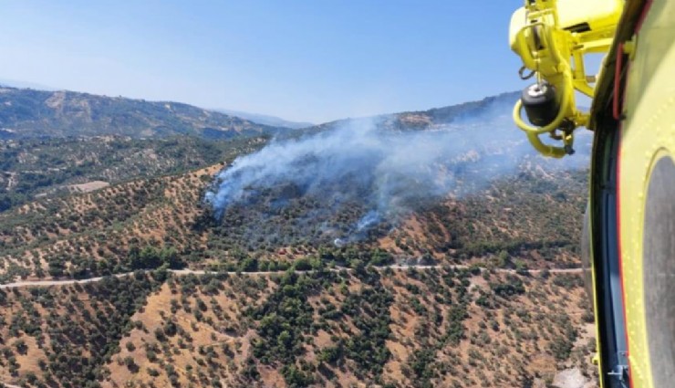 Aydın'da zirai alanda yangın: Havadan ve karadan müdahale sürüyor