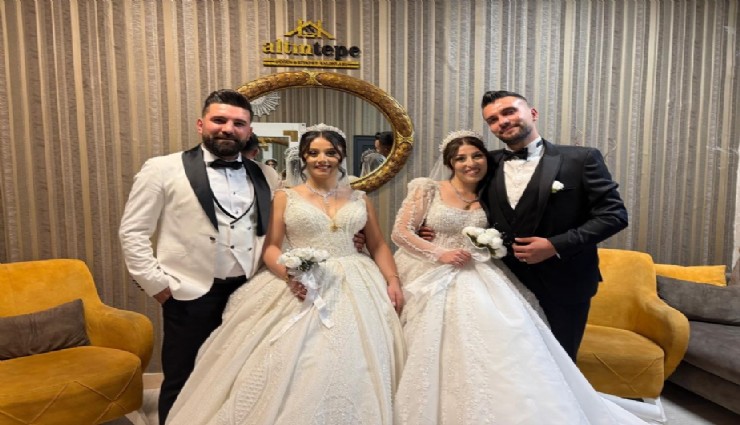 Kardeşler birbirlerine bacanak ve elti oldu