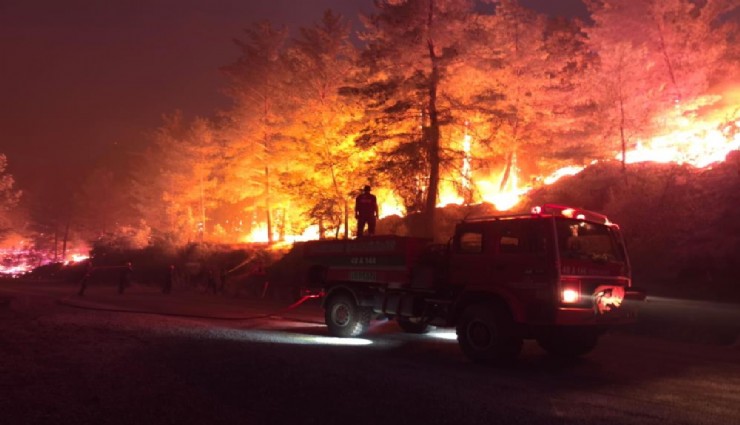 Muğla’da alevli gece: 7 ayrı orman yangınından 4’ü söndürüldü 3’ü devam ediyor