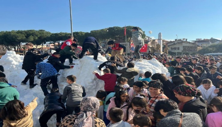 Germencik’te yıllar sonra kar sevinci