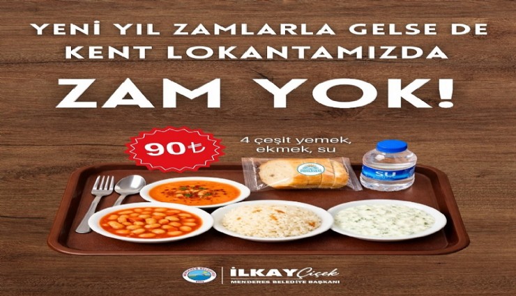 Menderes Belediyesi zamlara karşı durdu: Kent Lokantası yeni yılda da 90 TL