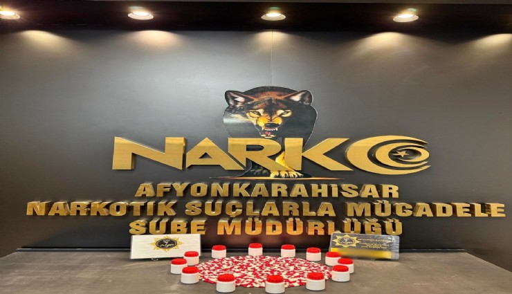 Afyonkarahisar’da narkotik operasyonunda 594 adet hap ele geçirildi