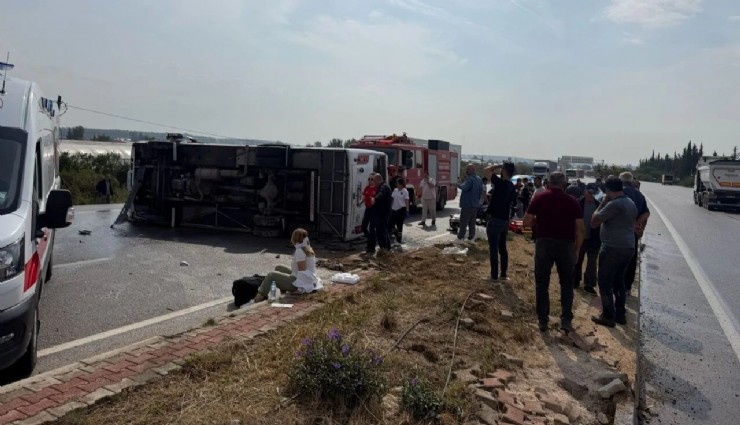 Antalya-Isparta yolunda yolcu otobüsü devrildi: Çok sayıda yaralı var