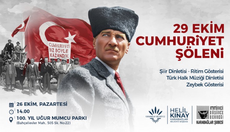 Karabağlar 'da Cumhuriyet'in 103. yılı dört gün boyunca kutlanacak