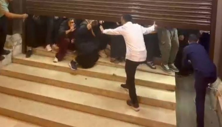 Tekirdağ’da indirim izdihamı kamerada: Yüzlerce kişi aynı anda akın etti