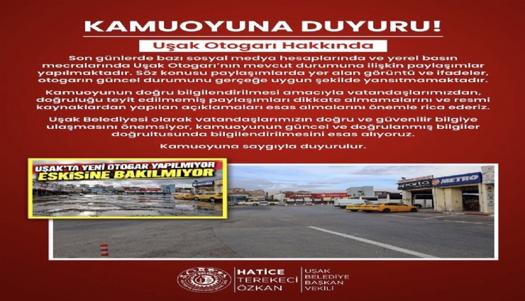 Uşak Otogarı görüntüleri tartışma yarattı: Belediye’den açıklama geldi