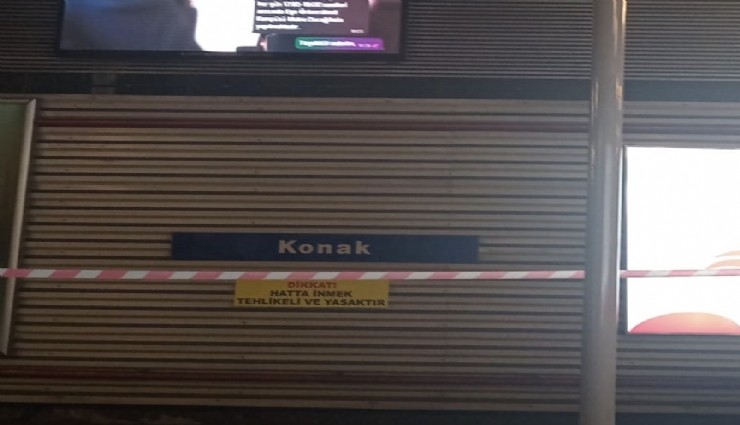 Konak Metro İstasyonu’nda bir kişi raylara atladı: Seferler gecikmeli olarak devam ediyor