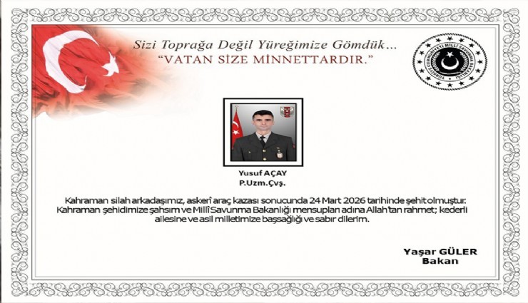 Ağrı'daki kazada 1 asker şehit oldu