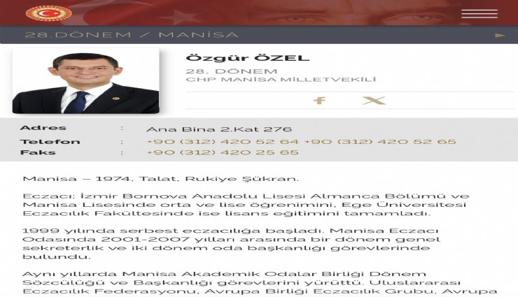 TBMM'de Özgür Özel'in unvanı değişti