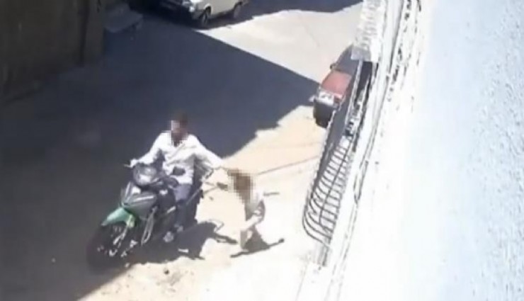Gaziantep'te küçük kızını motosikletle sürükleyen baba gözaltında