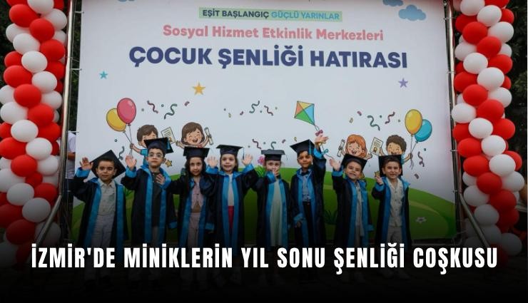 İzmir'de miniklerin yıl sonu şenliği coşkusu