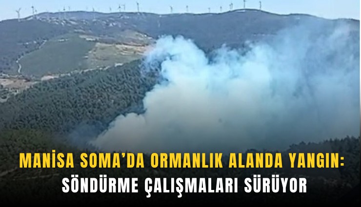 Manisa Soma’da ormanlık alanda yangın: Söndürme çalışmaları sürüyor