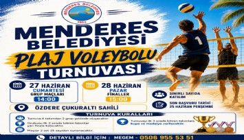 Menderes sahillerinde plaj voleybolu zamanı