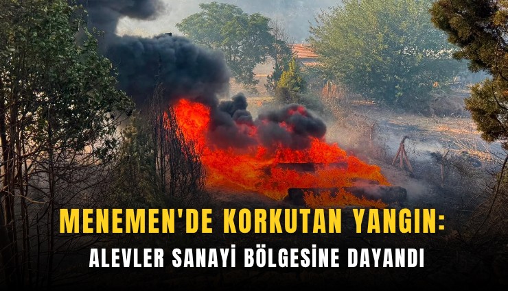 Menemen'de korkutan yangın! Alevler sanayi bölgesine dayandı