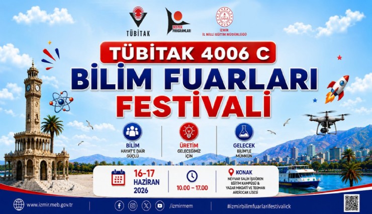TÜBİTAK 4006-CBilim Fuarları Festivaliİzmir'de gerçekleştirilecek