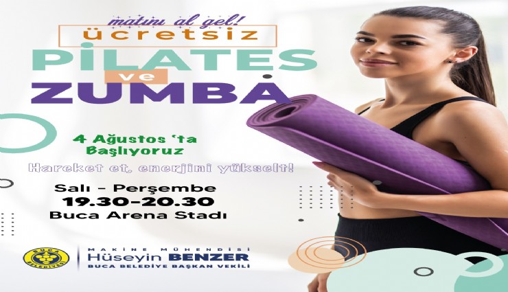 Buca Arena'da ücretsiz pilates ve zumba başlıyor