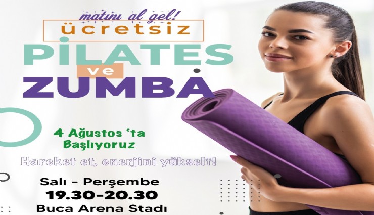 Buca Arena’da ücretsiz pilates ve zumba dersleri