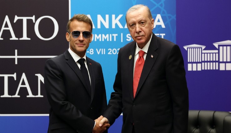 Cumhurbaşkanı Erdoğan, Macron ile görüştü
