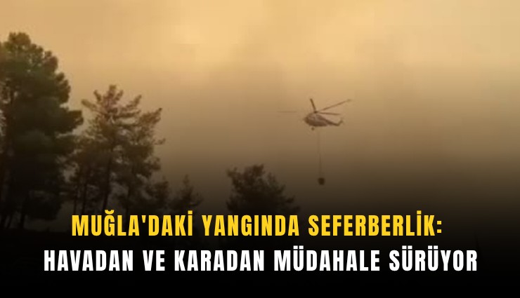 Muğla'daki yangında seferberlik: Havadan ve karadan müdahale sürüyor