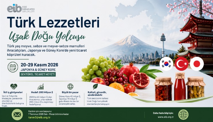 Türk gıda ihracatında rota Uzak Doğu: Hedef Japonya ve Güney Kore