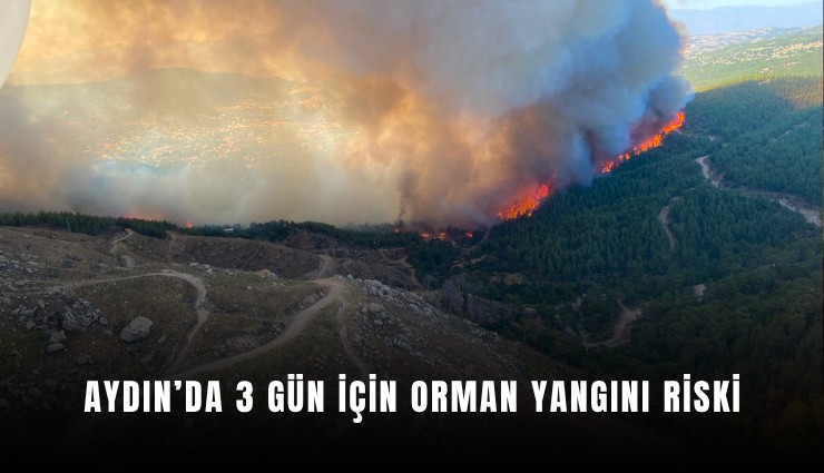 Aydın’da 3 gün için orman yangını riski