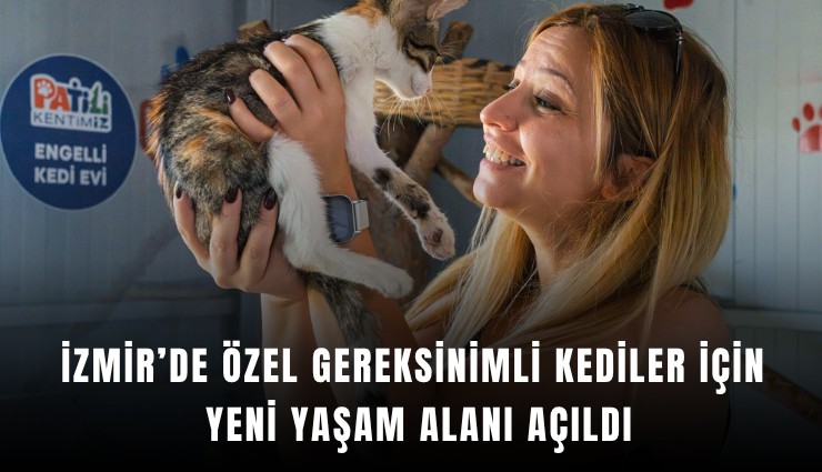 İzmir’de özel gereksinimli kediler için yeni yaşam alanı açıldı
