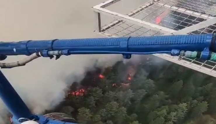 Kuyucak'ta orman yangını: 17 hava aracıyla müdahale sürüyor